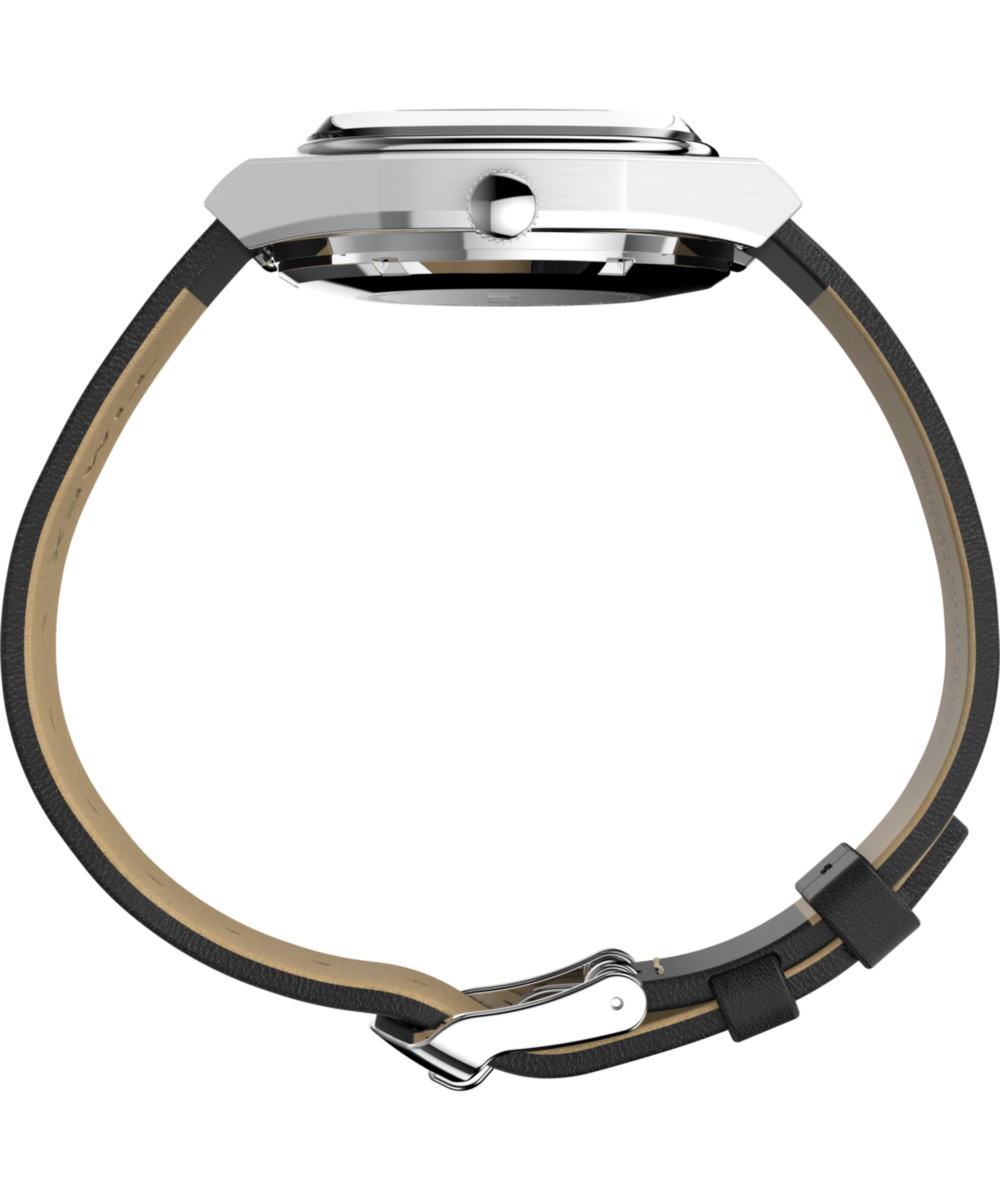 Timex® Automatic 1983 E Line 34mm Leather Strap Watch