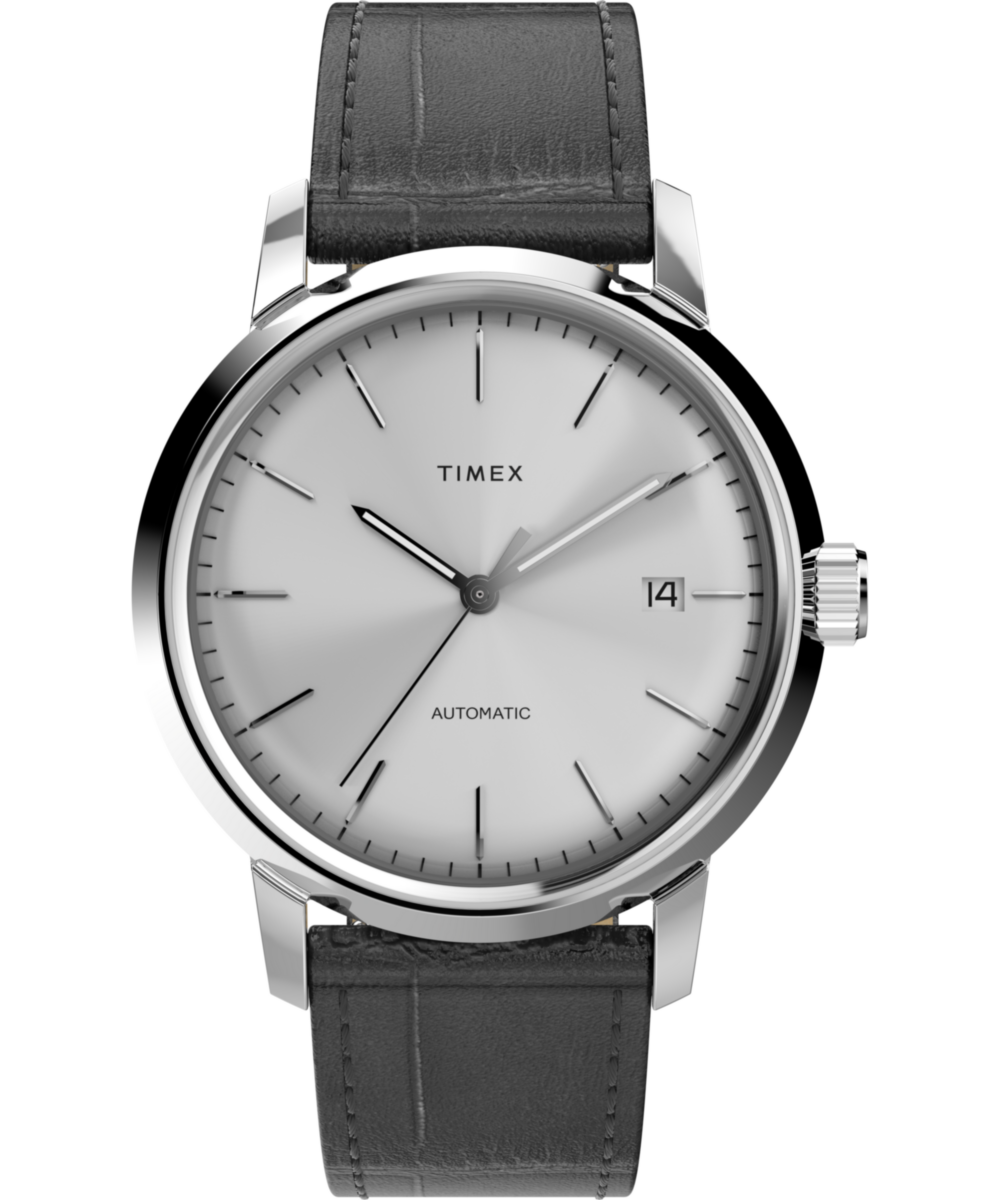 Marlin® Automatic 40mm Leather Strap Watch