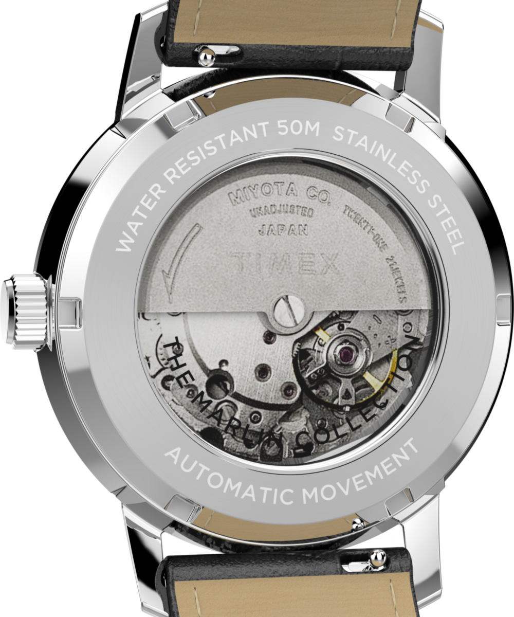Marlin® Automatic 40mm Leather Strap Watch