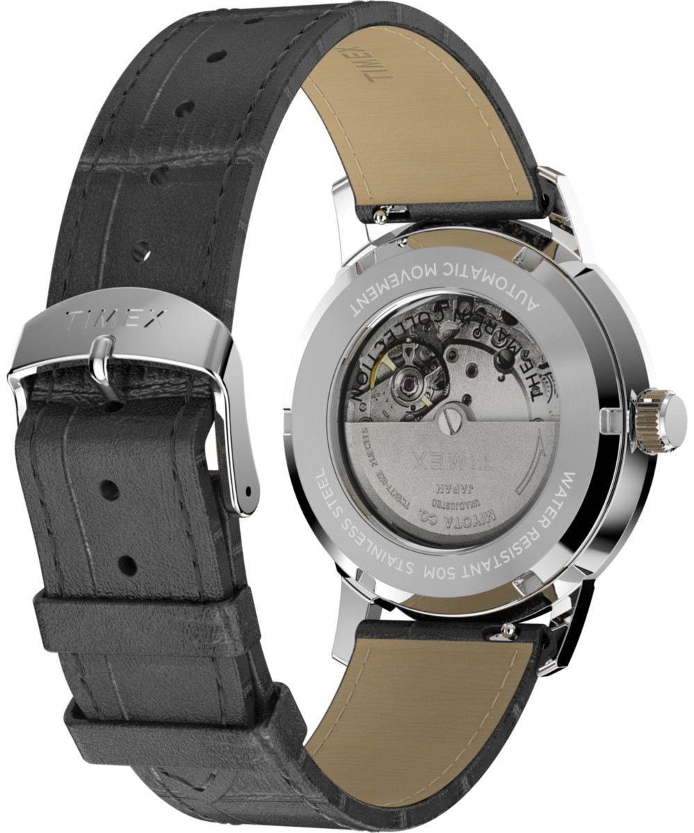 Marlin® Automatic 40mm Leather Strap Watch
